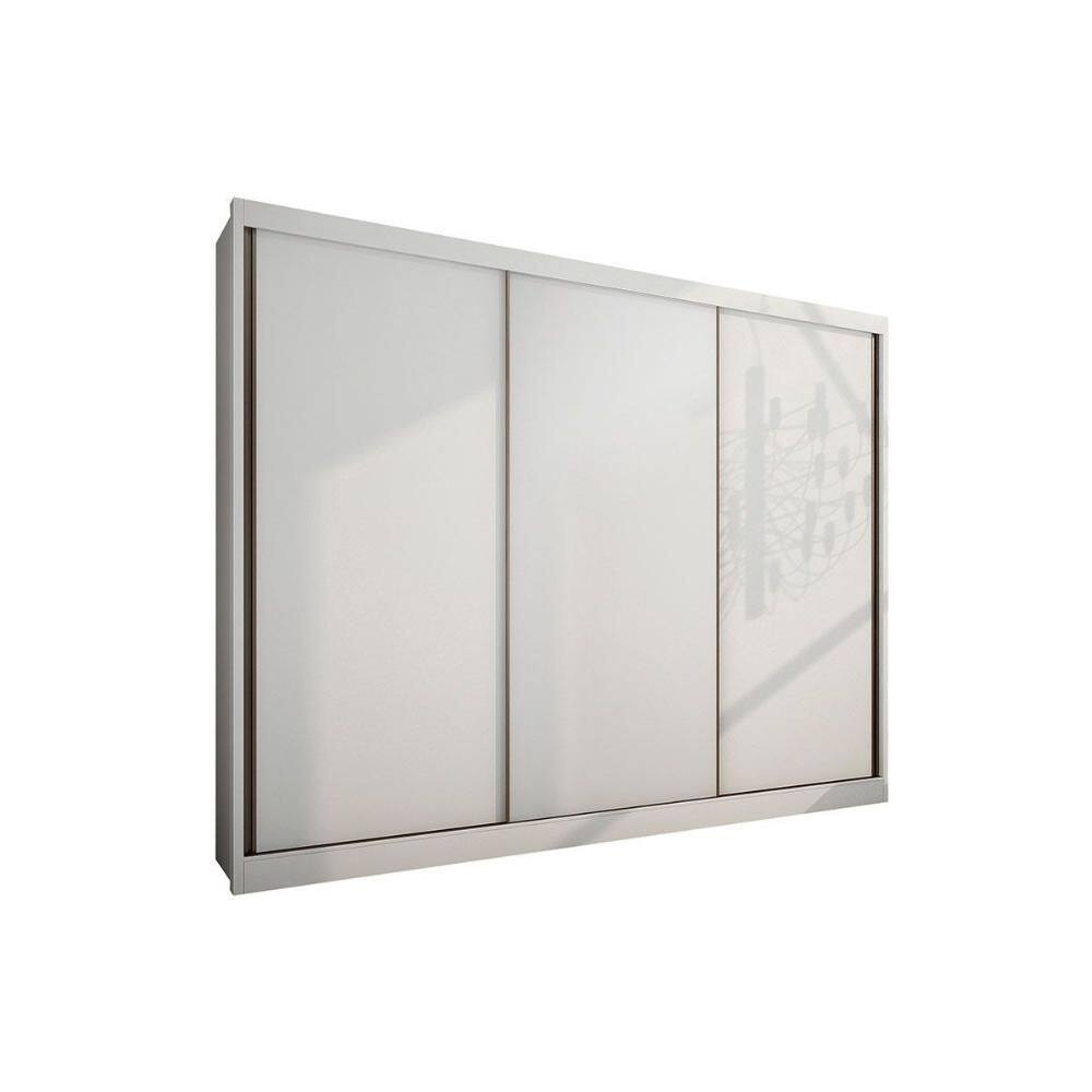 Guarda Roupa Solteiro 3 Portas e 8 Gavetas Diamond/Londres Branco - Novo Horizonte