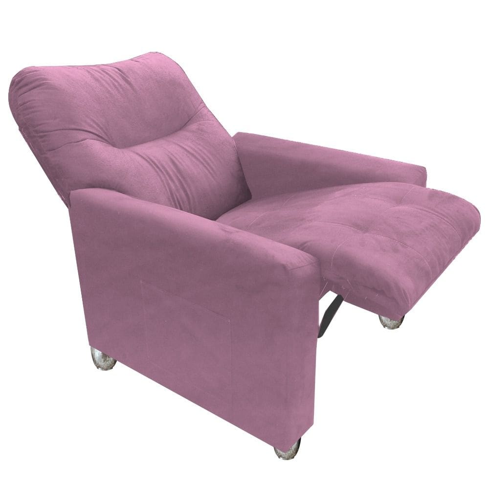 Poltrona Do Papai E Mamae Reclinável Classic Moderna Rosa