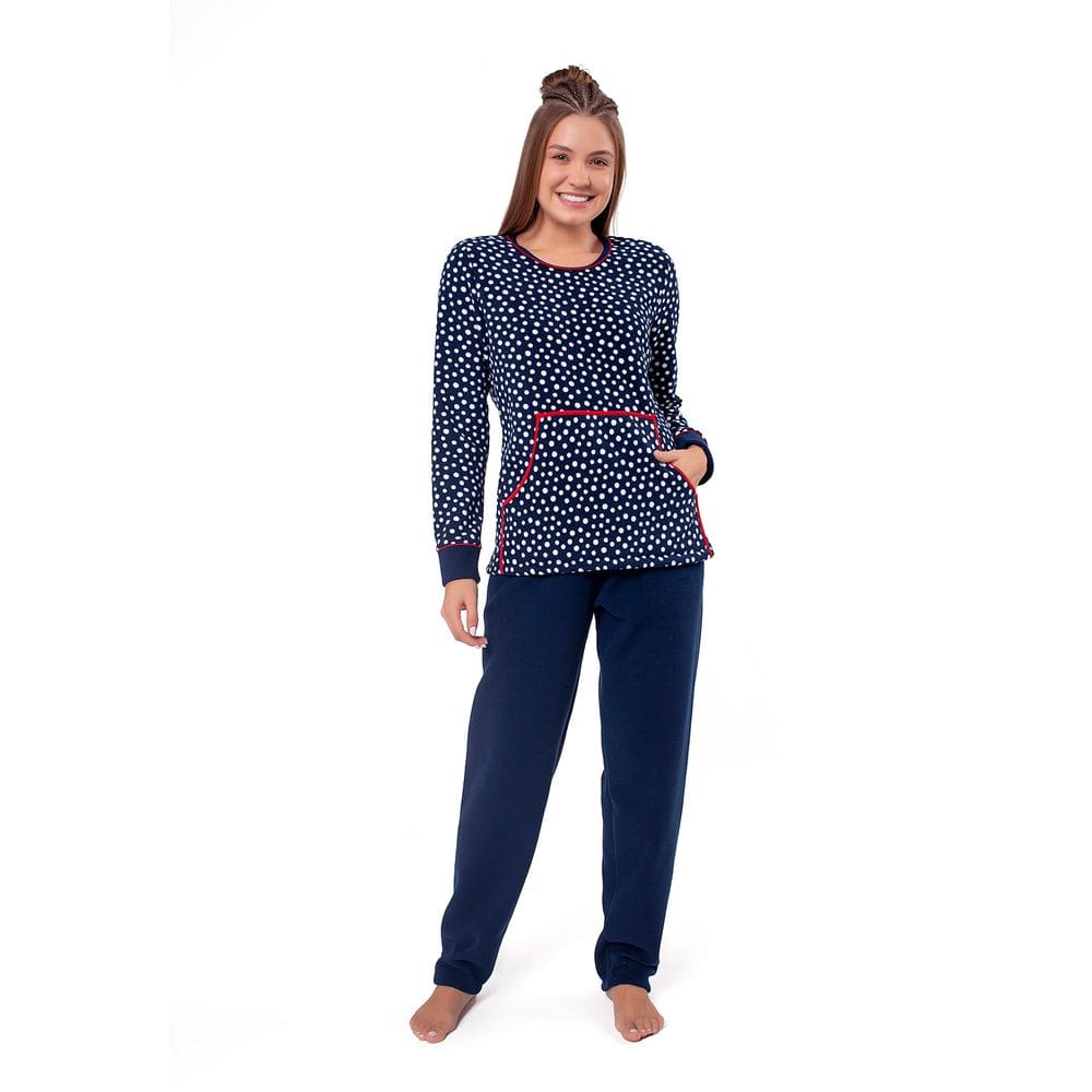 Pijama Adulto Feminino Soft Fleece Quentinho De Inverno