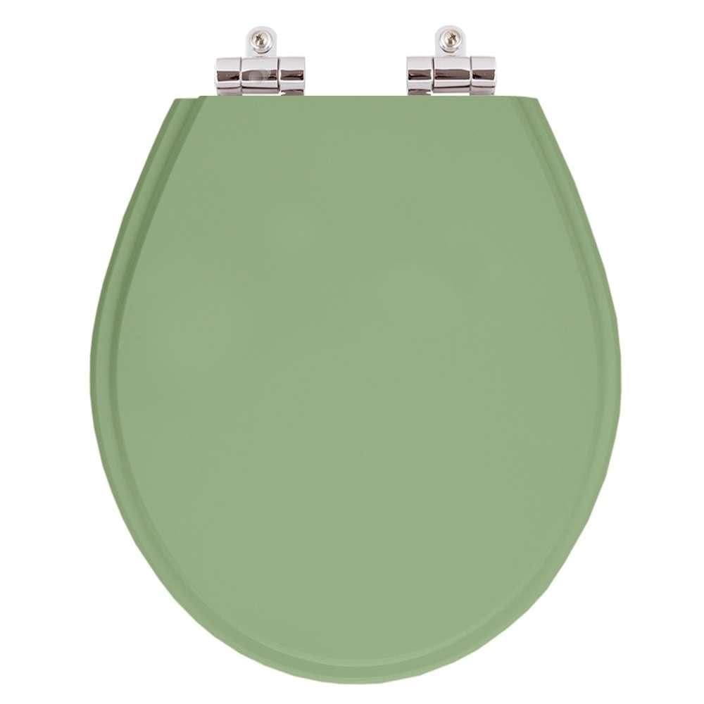 Assento Sanitario Poliester Com Amortecedor Ravena Verde Malva Para Vaso Deca