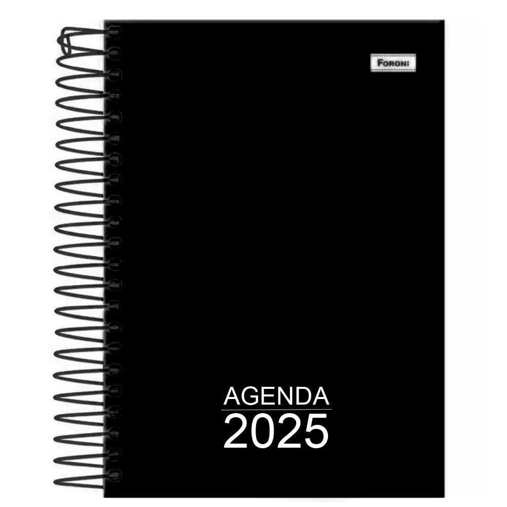 Agenda 2025 Diária Espiral 176Fls Cliff Preto Foroni