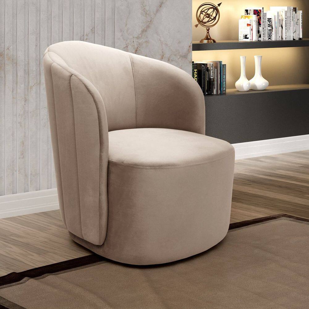 Poltrona Concha Stela Decoração Moderna Cinza Capuccino