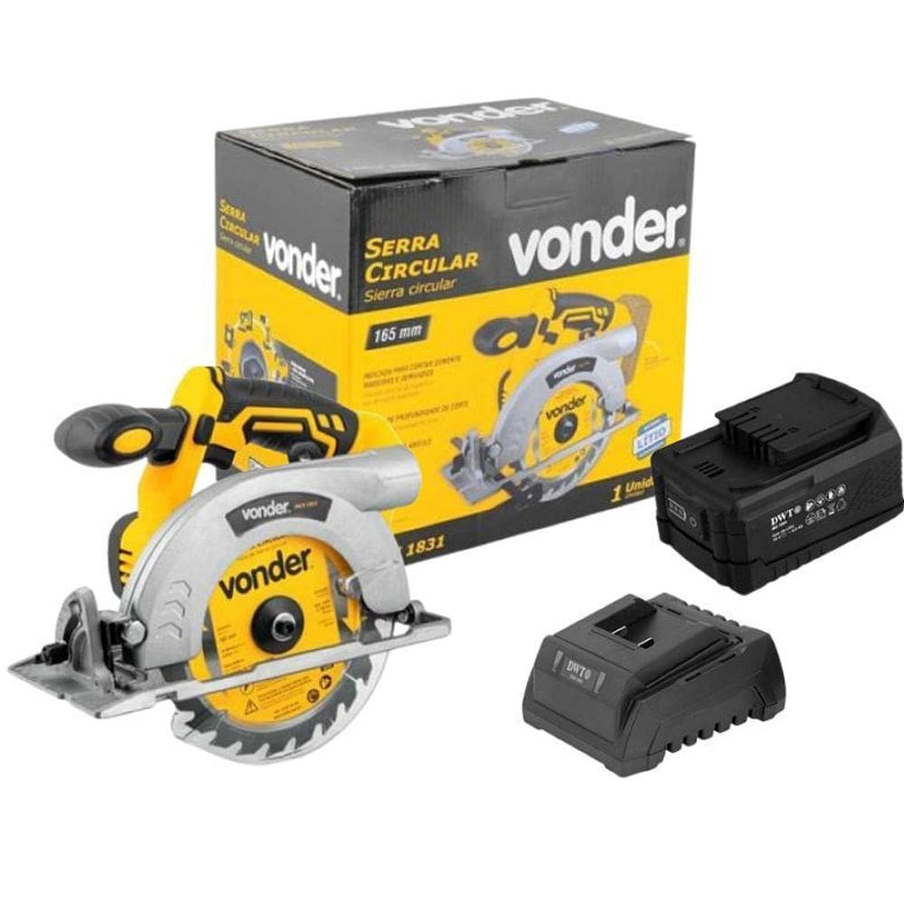 Serra Circular Vonder Iscv 1831 Com 1 Bateria Dwt 4.0 Ah 18V