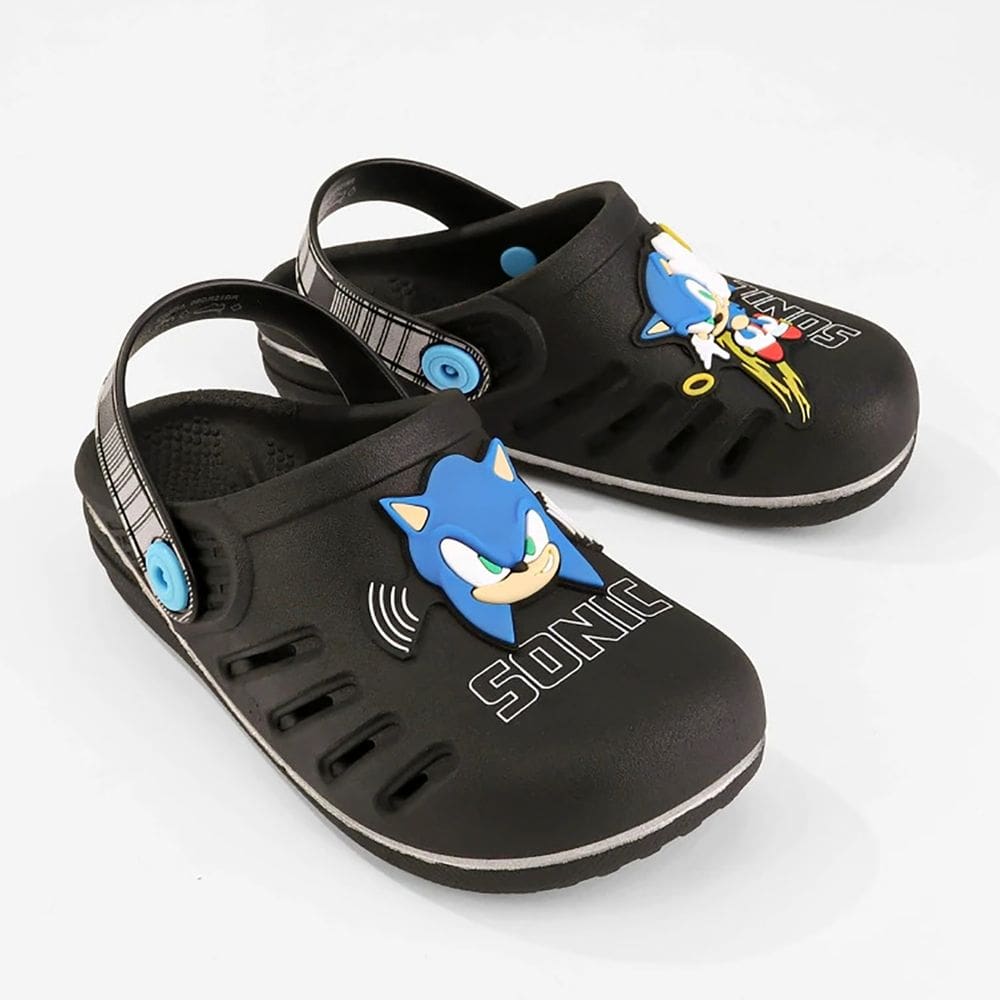 Babuche Infantil Sonic Speed Masculina - Preto
