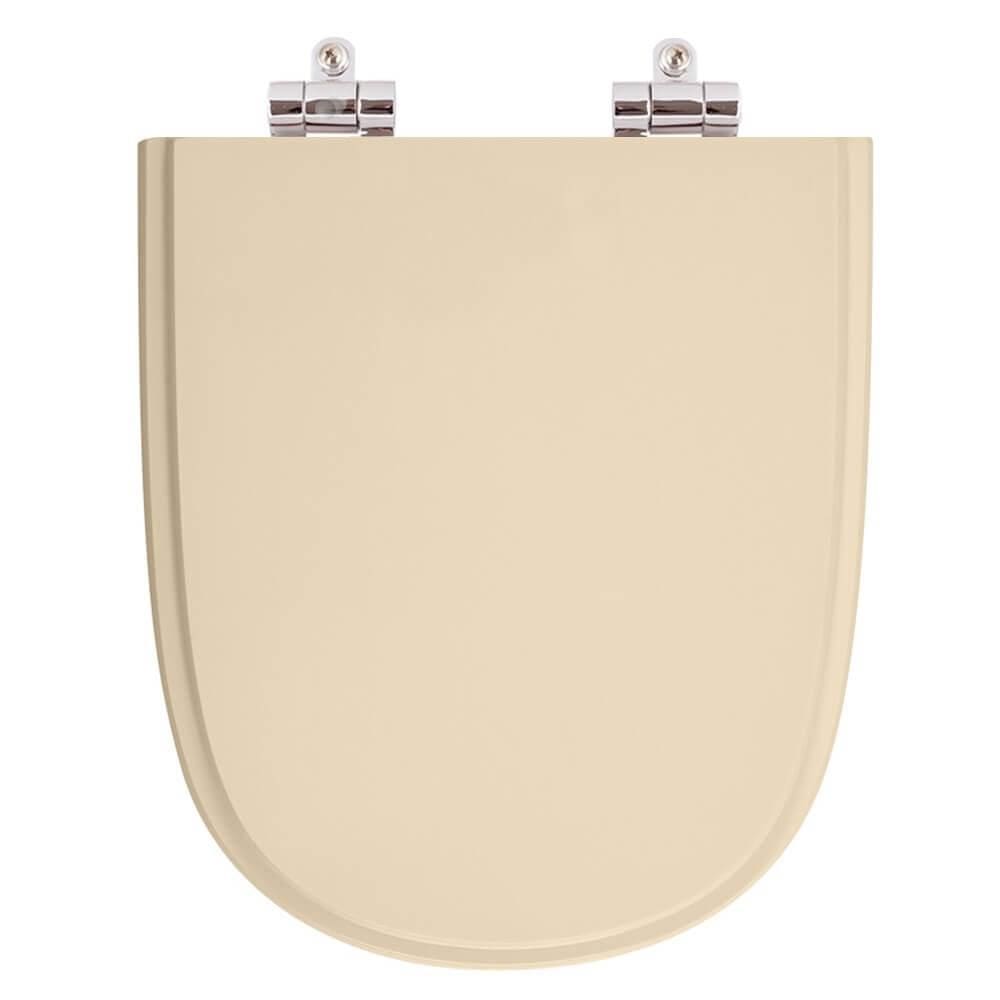 Assento Sanitario Poliester Com Amortecedor Ezedra Visone (Salmão) Para Vaso Ideal Standard