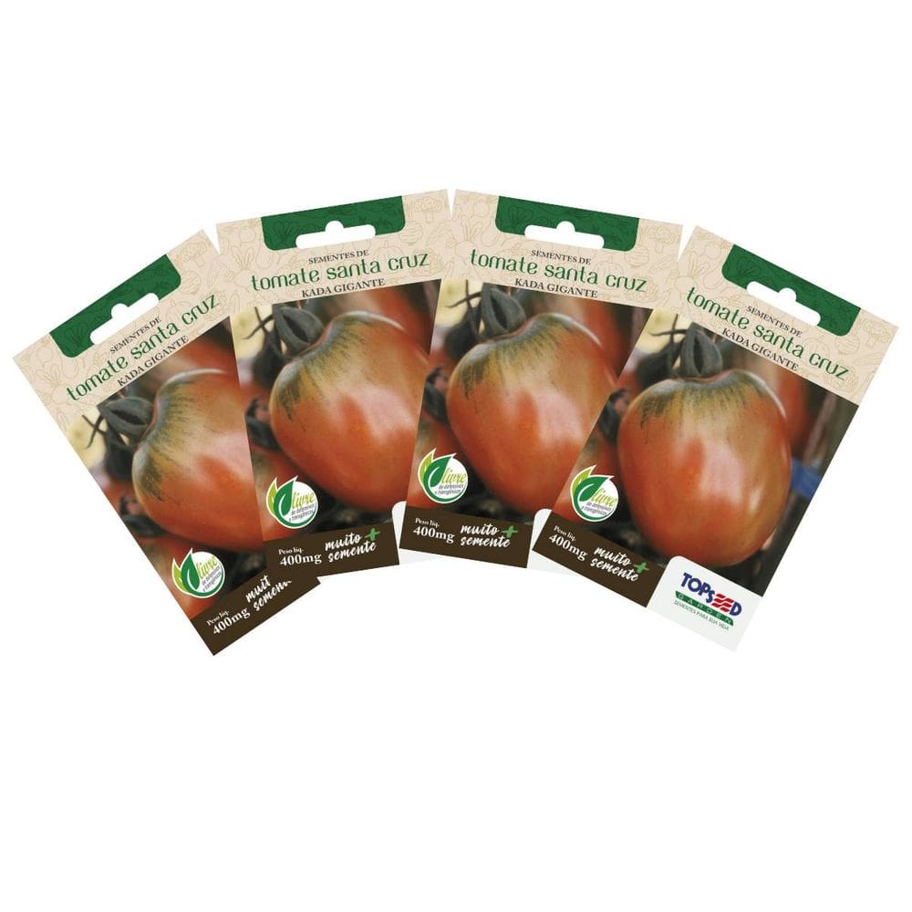 4X Sementes de Tomate Santa Cruz Kada (Gigante) TOPSEED