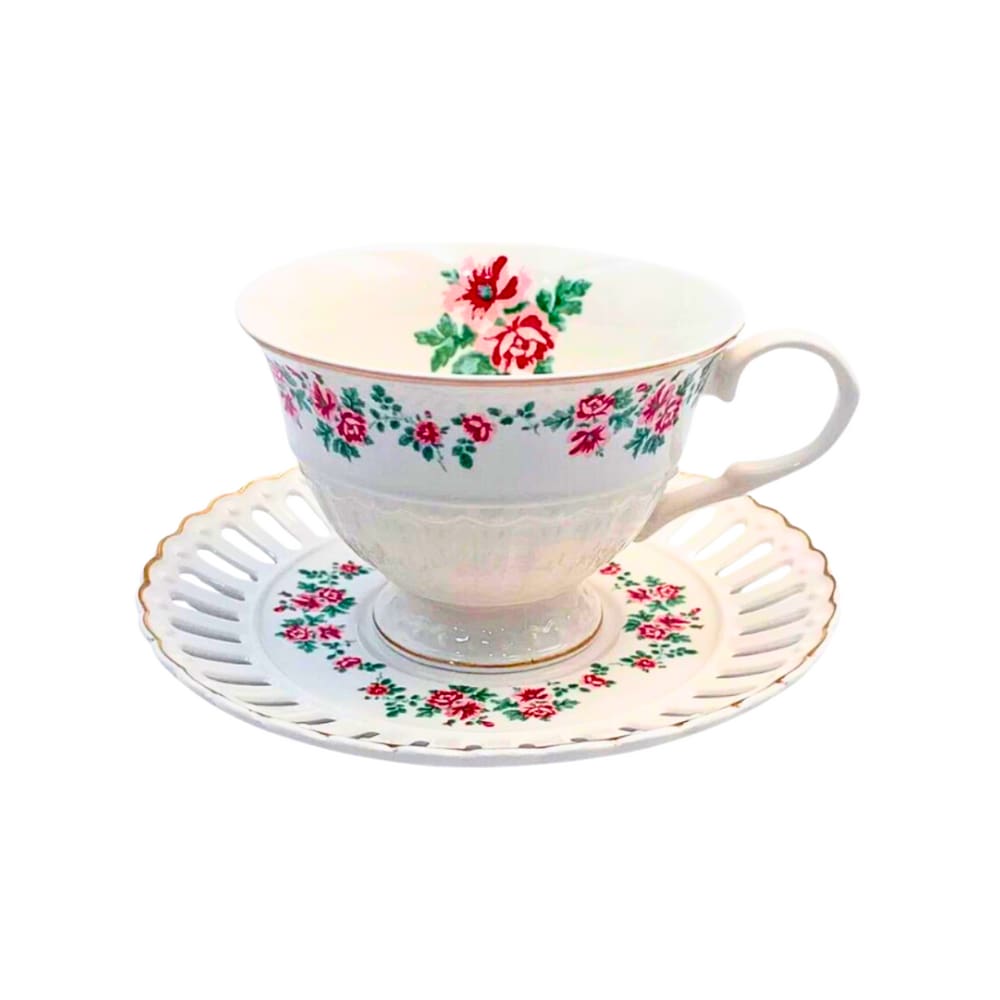 Conjunto De Xícaras Para Chá Em Porcelana Mon Chéri Com 12 Peças 220ml L`Hermitage