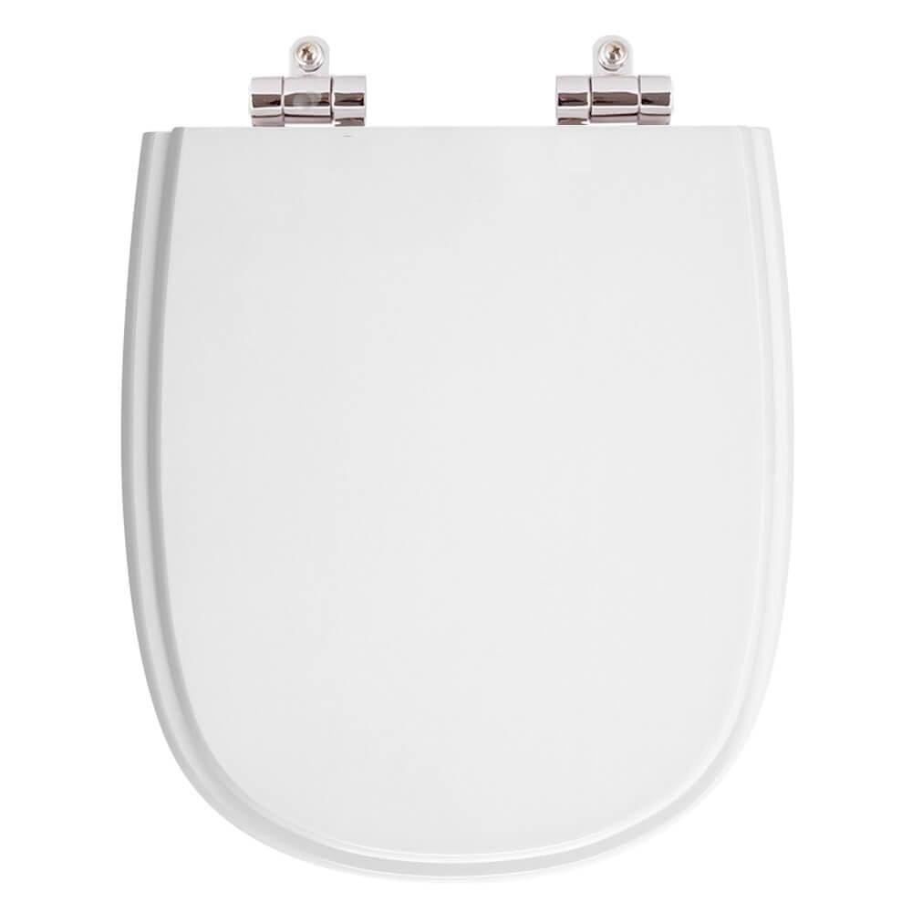 Assento Sanitario Poliester Com Amortecedor Paris Branco (neve) Para Vaso Ideal Standard