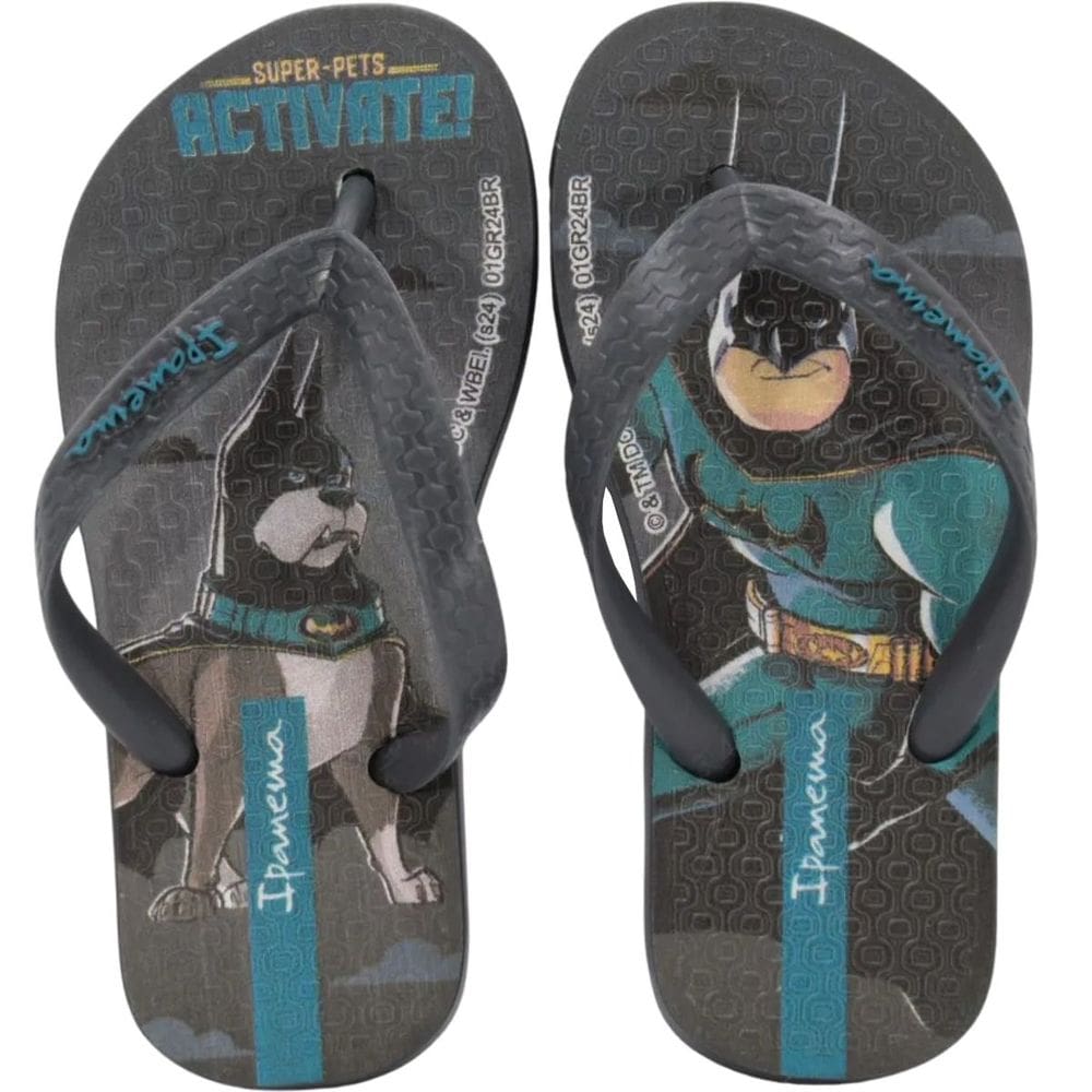 Chinelo Dedo Infantil Menino Dia a Dia Borracha Super Pets Ipanema 27027