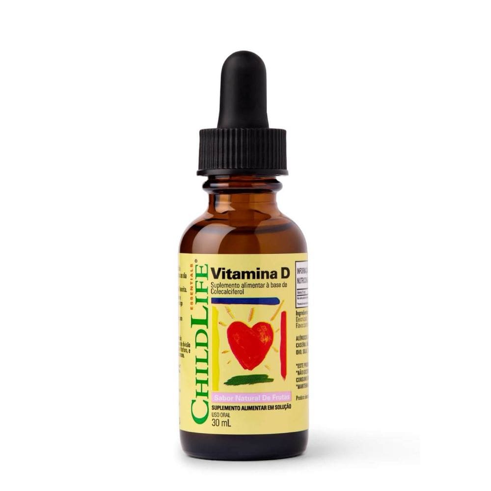 Vitamina D3 Infantil Childlife Liquido em Gotas Sabor Frutas 30 Ml