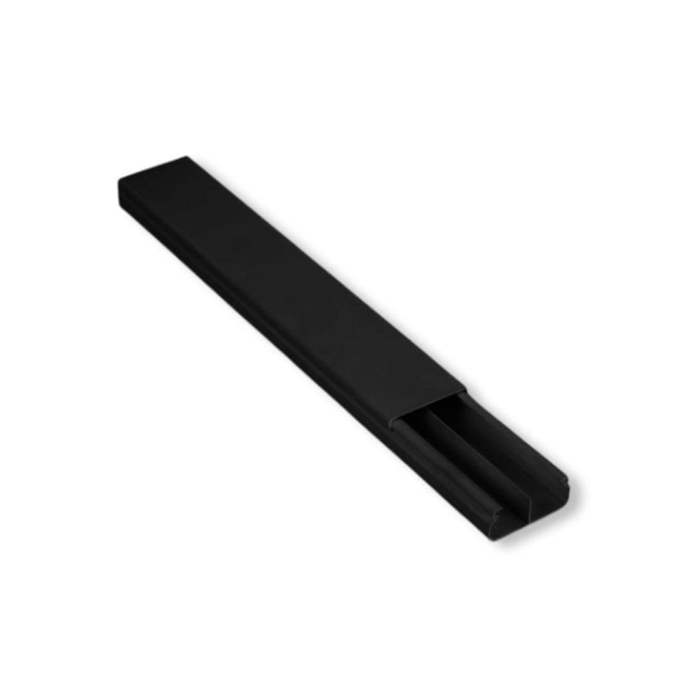 Canaleta PVC Divisória com Fita DF Ilumi 20x10x2000mm Preta