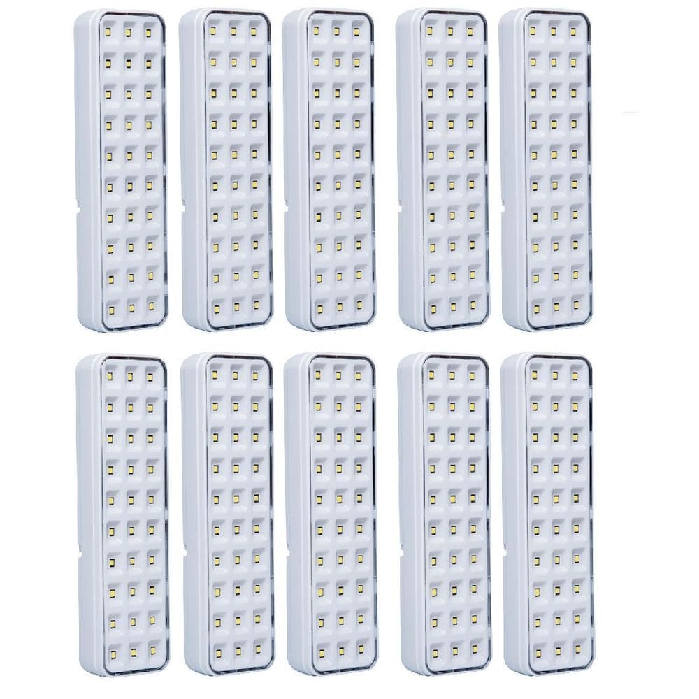 Kit 10 Luminária Luz Emergência Lde30 Led Intelbras Autônoma