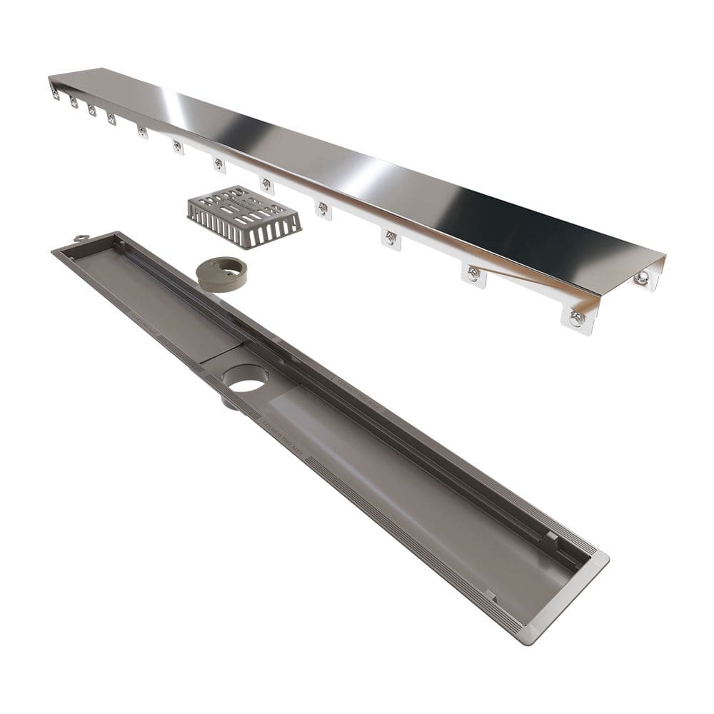 Ralo Linear Novii Seco 8886 75cm Saída Central com Tampa Inox Polida