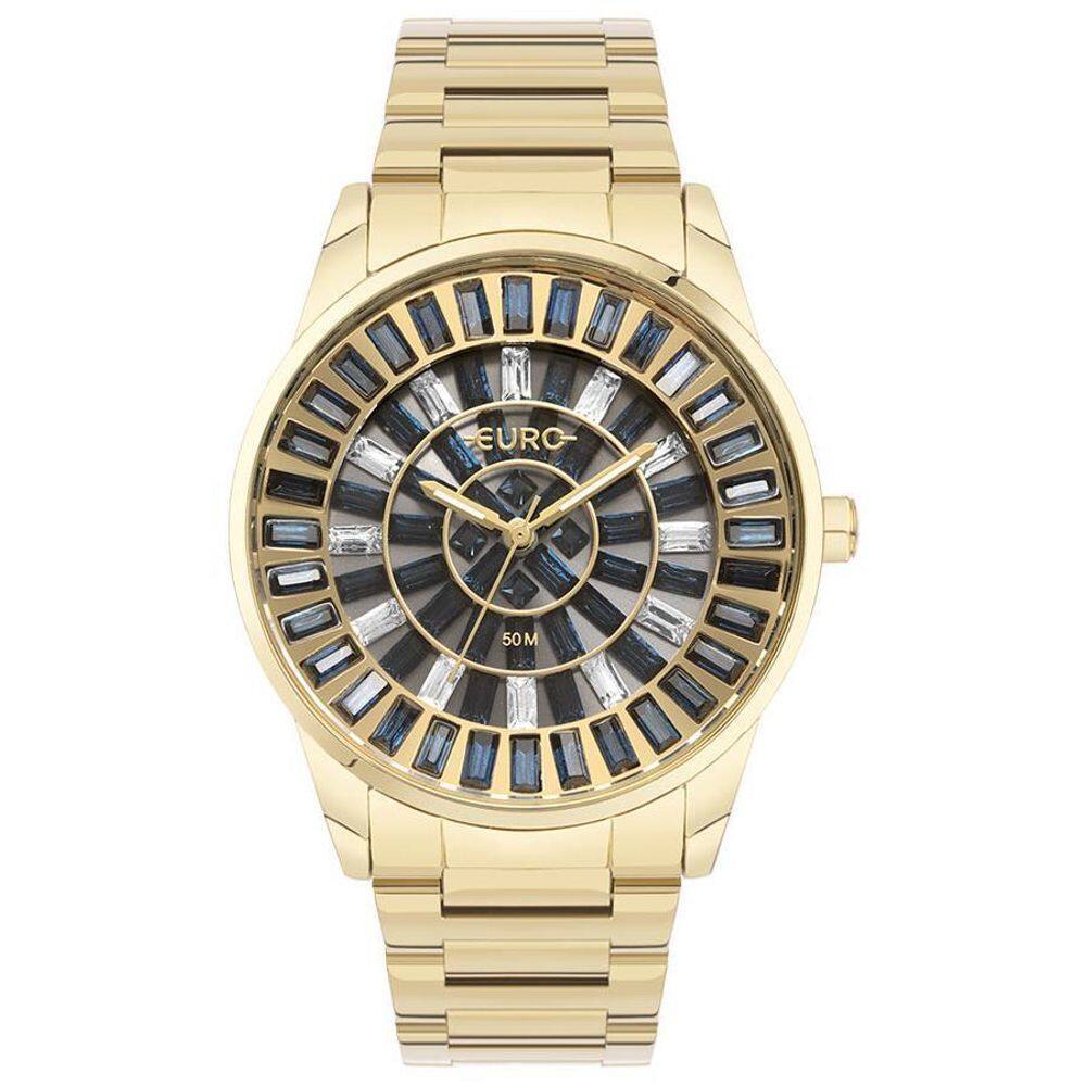 Relógio Euro Feminino Euy121f6aa/4v Stones Dourado 42mm