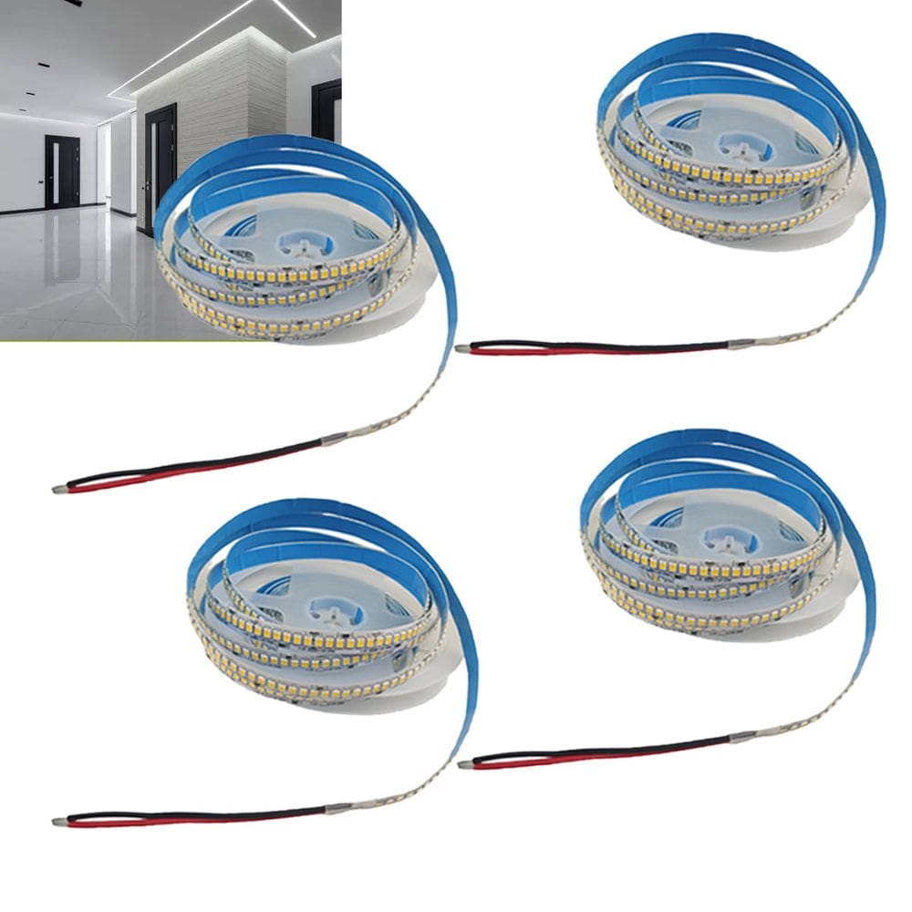 Fita Led 240 Leds 5 Metros 16W 6500K Kit 4 Unidades Sala Quarto Sanca Teto Rebaixado Loja Casa Iluminaçao