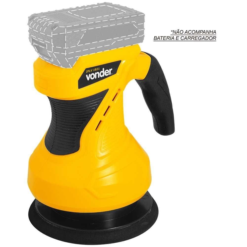 Politriz roto-orbital bateria intercambiável de 18 V sem bateria e sem carregador IPLV 1821 VONDER