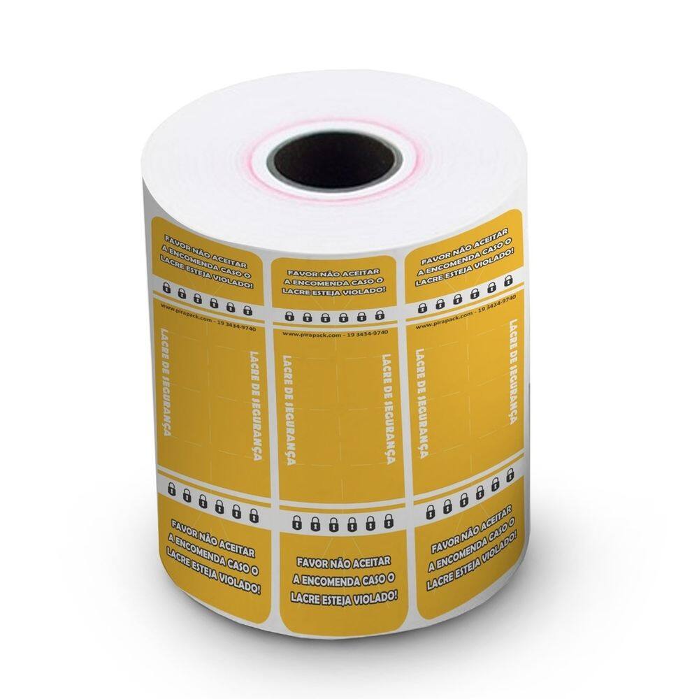 Rolo Lacre de Segurança Amarelo - 1000 Unidades