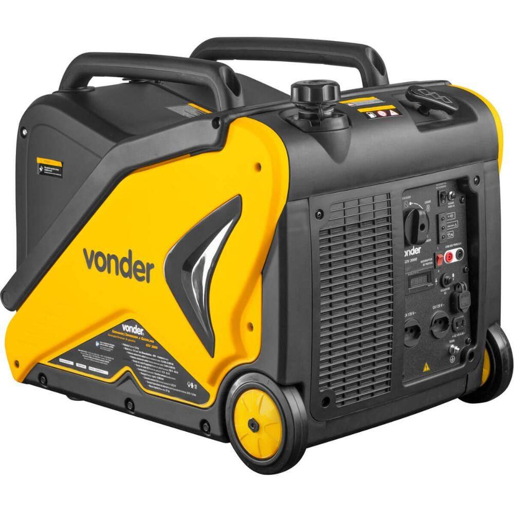 Gerador Inversor a Gasolina 3000W 220V Vonder com Bateria Íons de Lítio 12V GIV 3000
