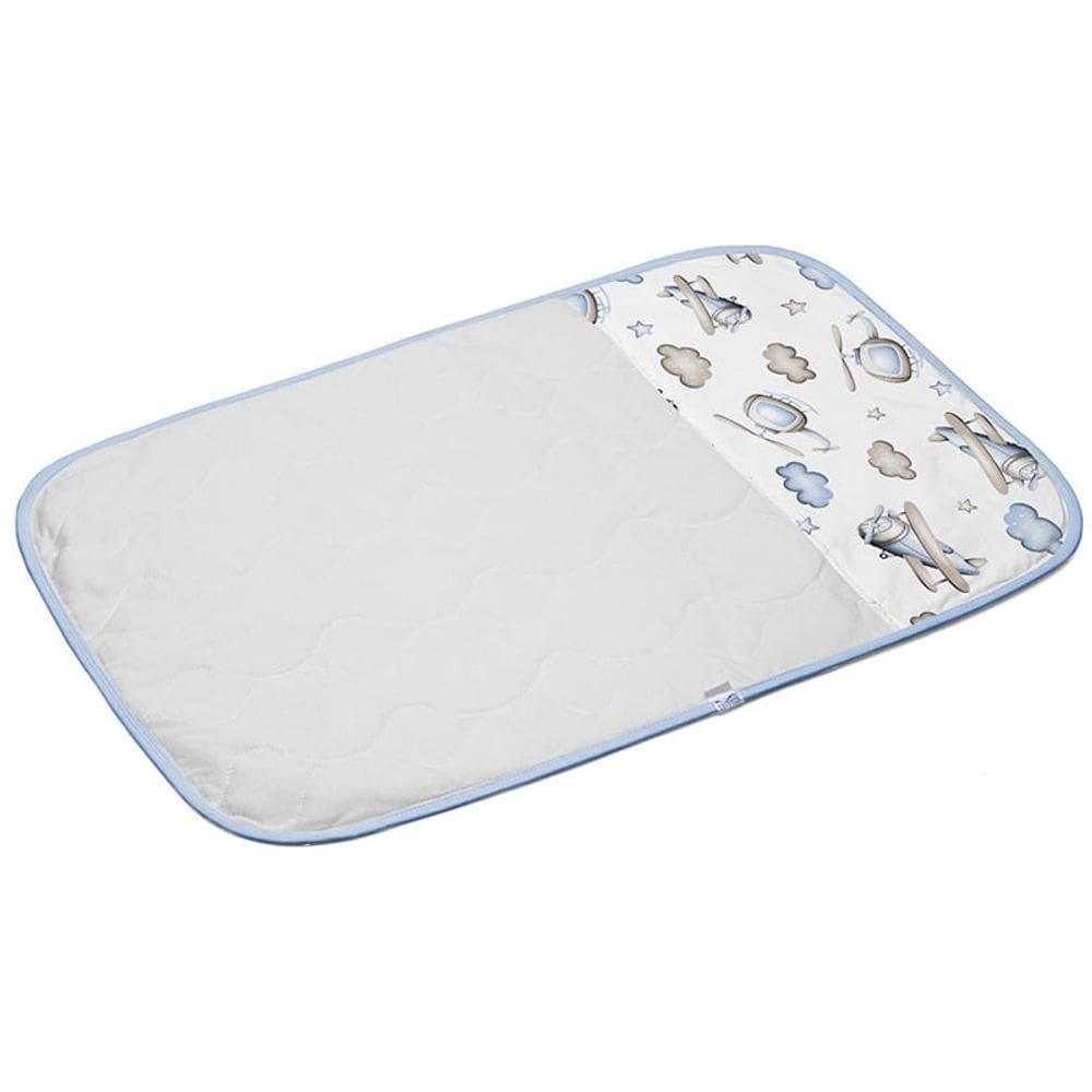 Trocador Tecebem Baby Malha Estampado Impermeável Kim 45cmx70cm Azul
