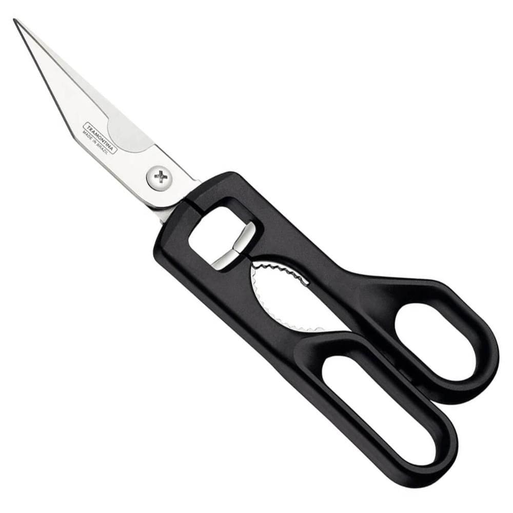 Tesoura Trinchante Inox 9` Cortar Frango Carne Tramontina Supercort Cozinha Multiuso Onix
