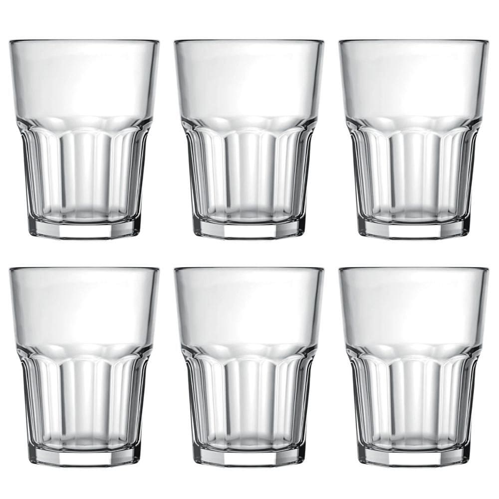 Jogo 6 Copos 200ml para Suco Água e Refrigerante Nadir Figueiredo em Vidro Transparente