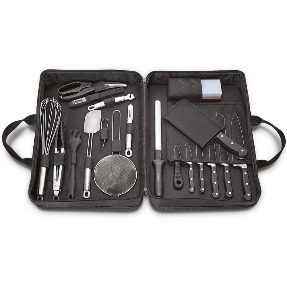 Kit Facas para Chefs Tramontina Century com Lâminas em Aço Inox e Maleta 20 Peças
