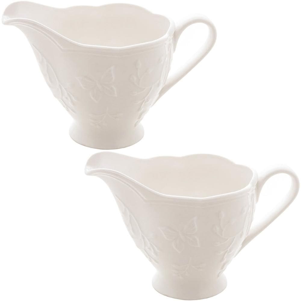 2 Molheiras Porcelana Branca 200ml New Bone Lyor Butterfly F