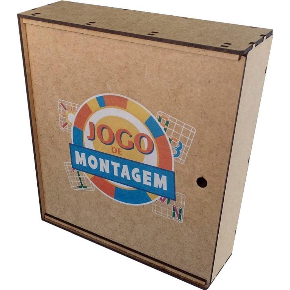 Jogo de Montar Números Letras Formas Educativo MDF 35 peças Zanline