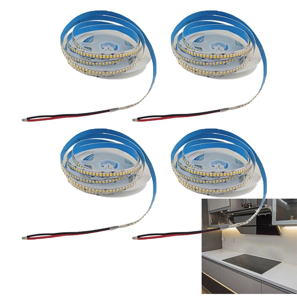 Fita Led 240 Leds 5 Metros 16W 3000K Kit 4 Unidades Sala Quarto Sanca Teto Rebaixado Gesso