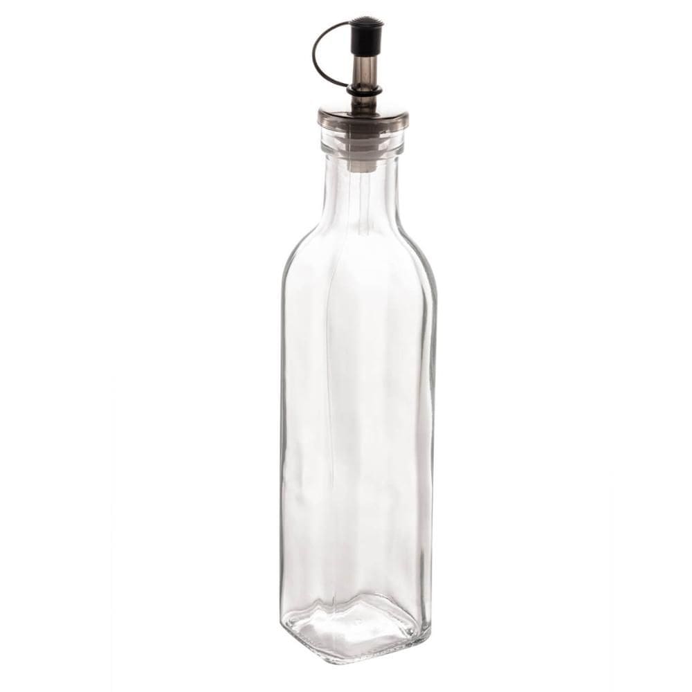 Garrafa de Vidro para Azeite ou Vinagre 270ml com Bico Dosador e Tampa Lyor Transparente