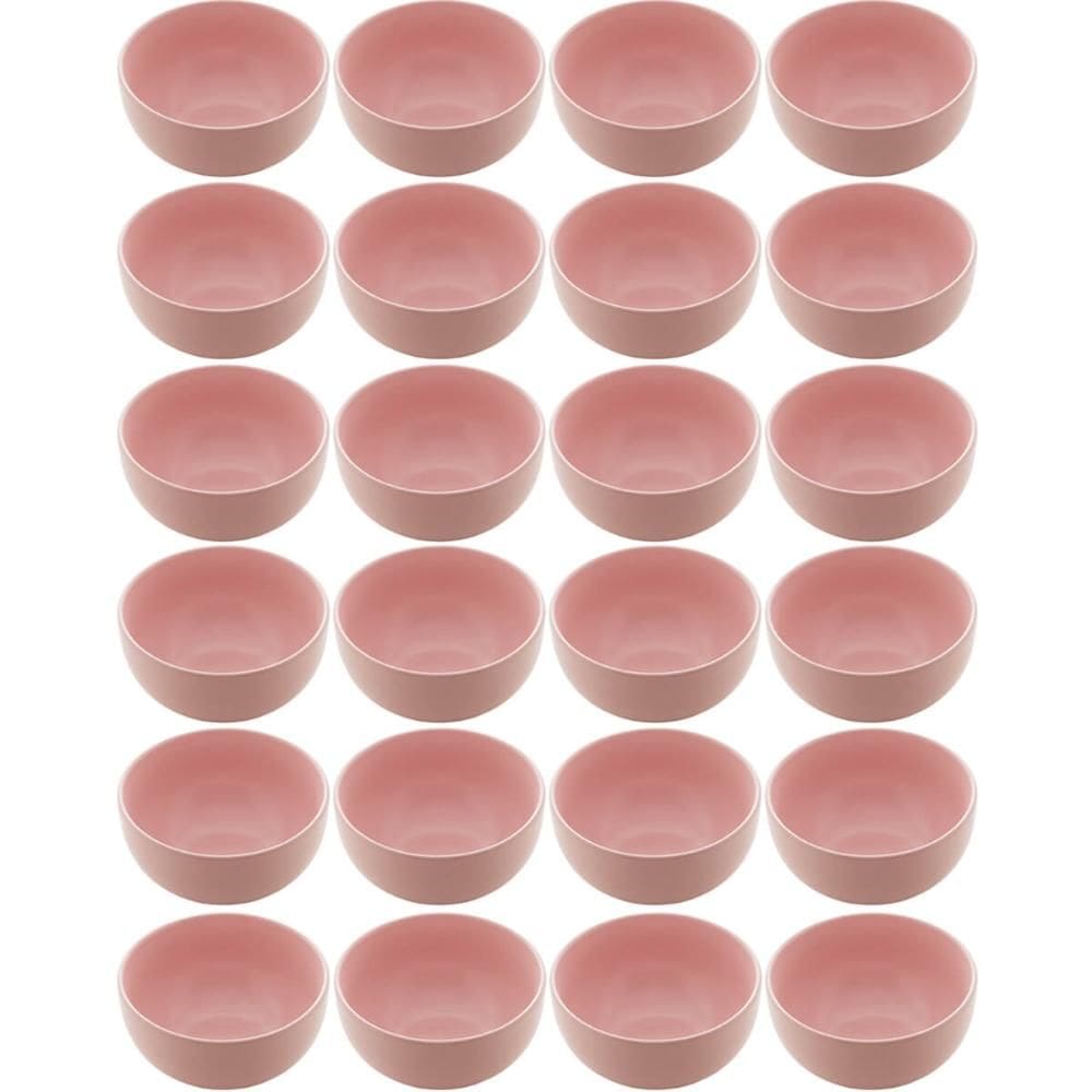 Kit 24 Cumbucas de Cerâmica Cronus Lyor Rosa para Restaurantes Açaiteria Lancherias