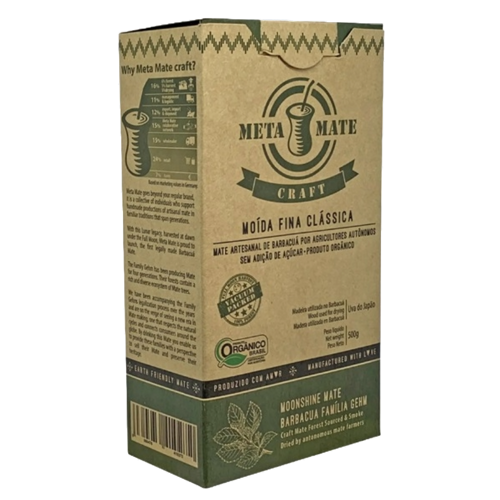 Mate Artesanal de Barbacuá Moída Orgânica Meta Mate 500g