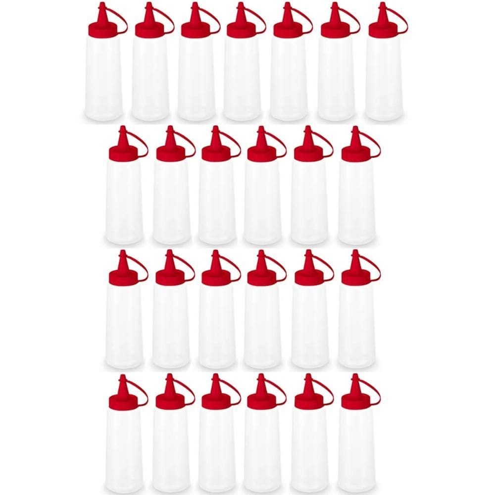 25 Frascos para Molhos Bisnagas Plásticas 250ml para Lanchon