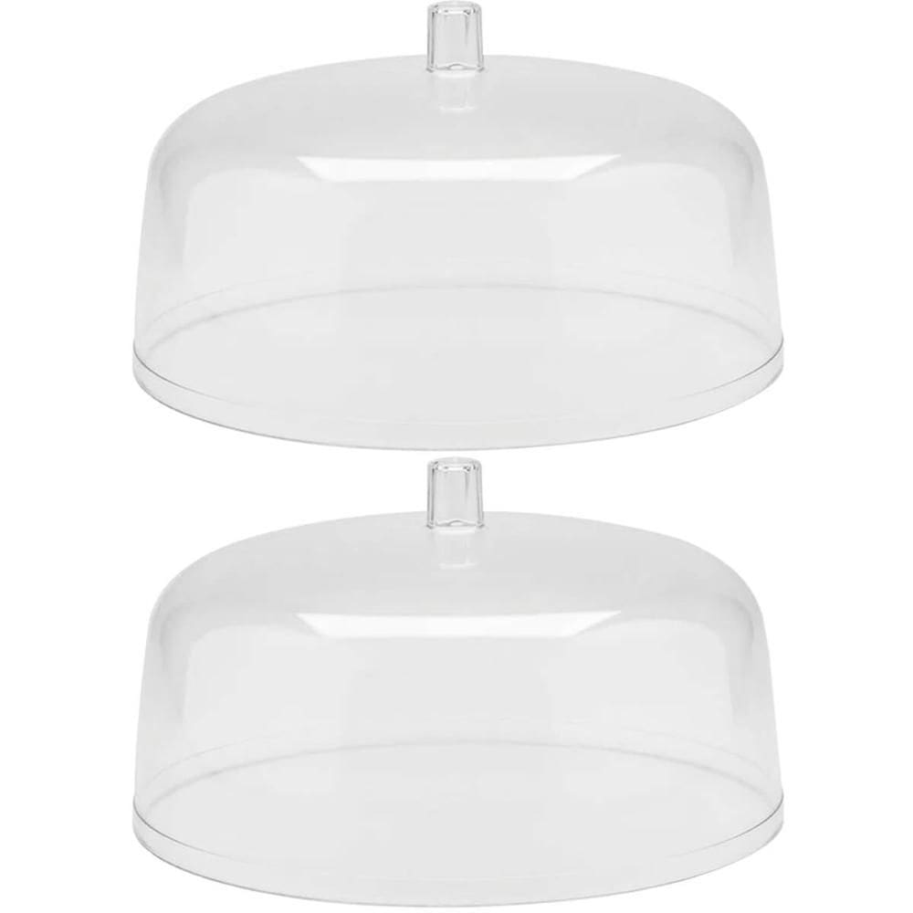 Kit 2 Cúpulas para Prato de Bolo 30cm Tampas Boleira Natural