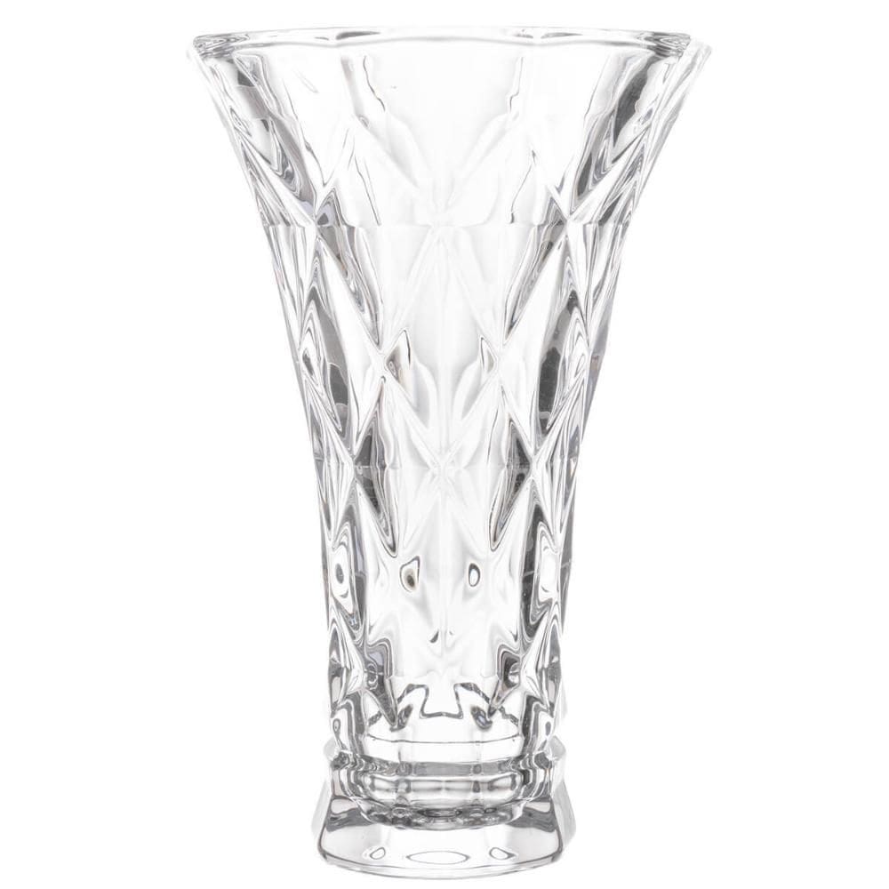 Vaso de Vidro Lyor Diamond 13x20cm Decorativo Plantas Arranj