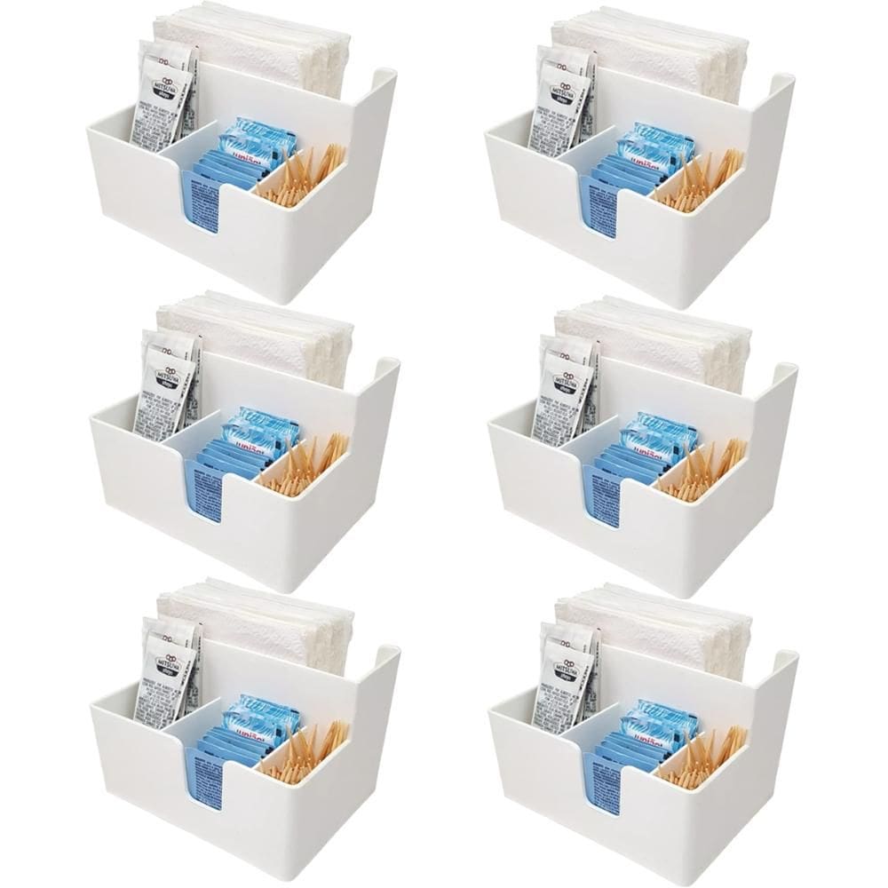 Kit 6 Porta Sachês Guardanapos Açúcar Organizadores Bancada