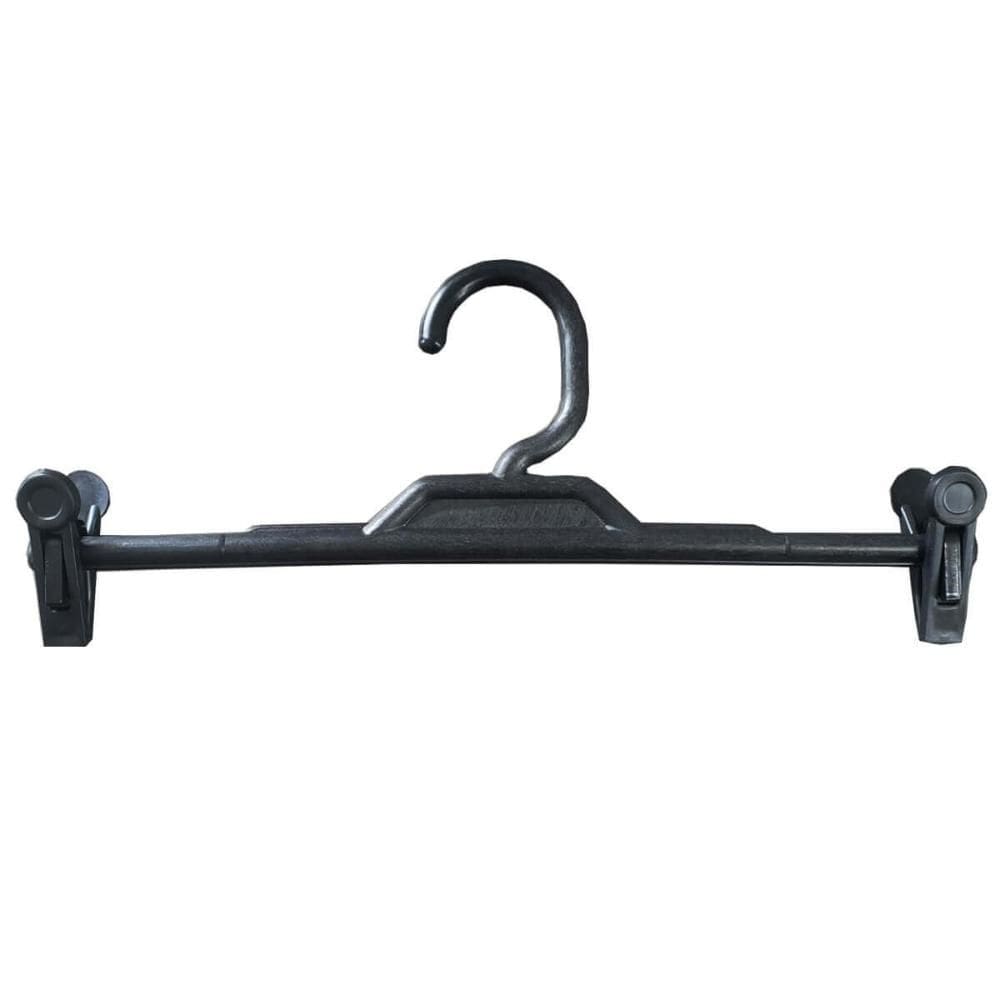 Kit 50 Cabides com Presilhas Preto para Lojas Plástico Prend