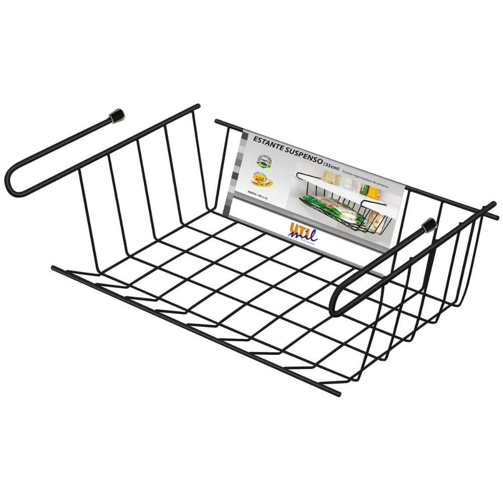 Organizador de Armário de Cozinha 35cm Prateleira Aramada Pr