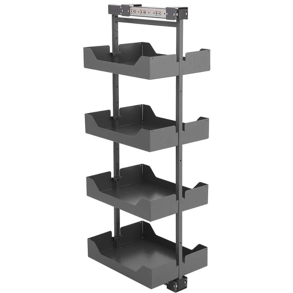Coluna Deslizante Masutti Alta 152cm 4 Bandejas Ajustáveis G