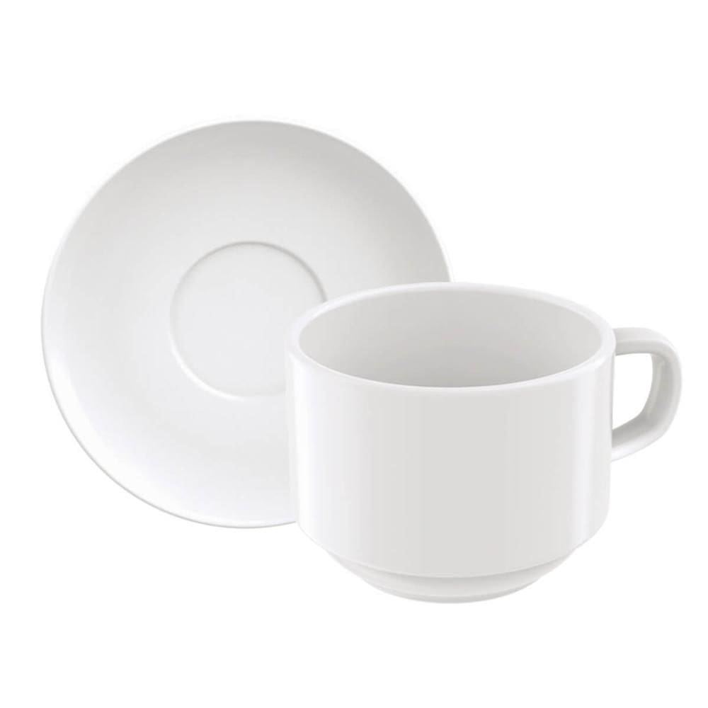Conjunto de Xicara e Píres Porcelana 240ml Chá Paola Tramont