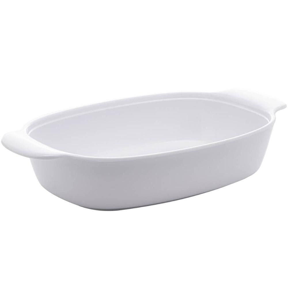 Travessa Lyor Melamina Branca 31,5cm Prato Milão Forma Média