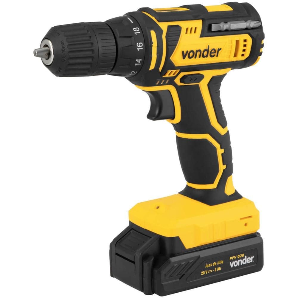 Parafusadeira E Furadeira A Bateria 20V Vonder 2 em 1 PFV020