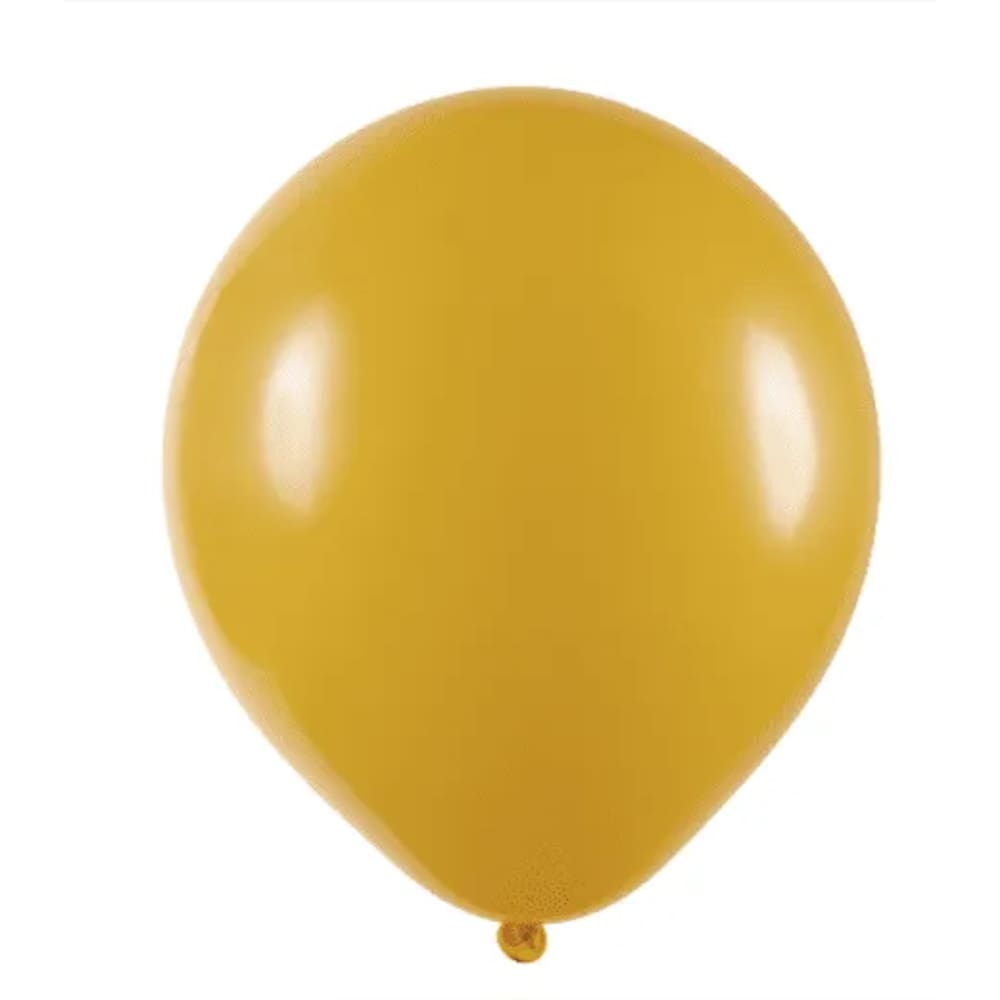 BALÃO REDONDO LISO- ART-LATEX Nº 09 - MOSTARDA - Pacote com 50 unidades