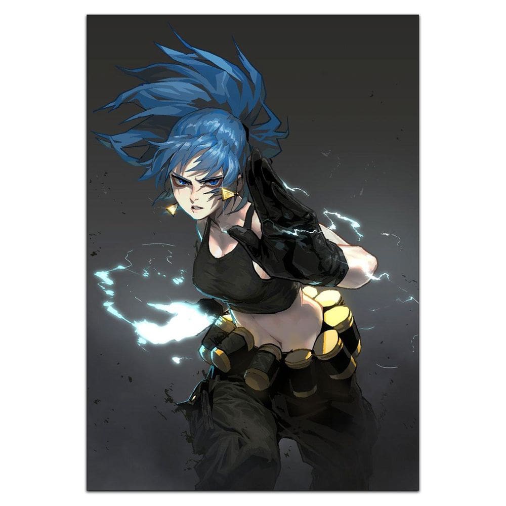 Quadro A3 em MDF The King of Figters Leona Artwork