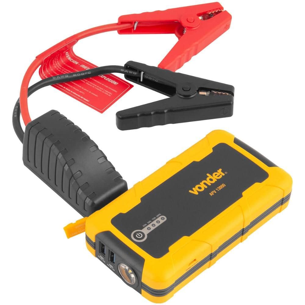Auxiliar De Partida Portátil Com Entrada USB E Lanterna De L