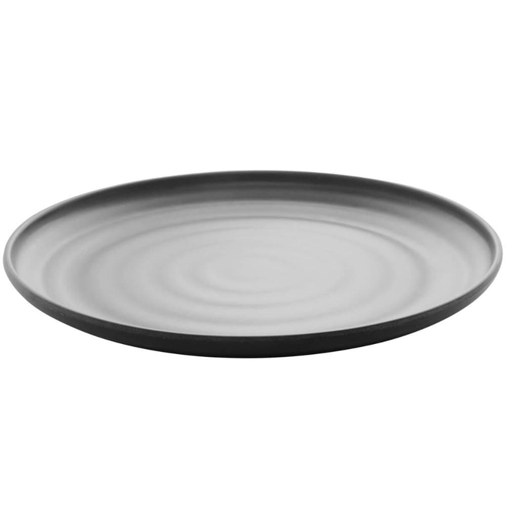 Prato de Sobremesa em Melamina 18cm Preto Fosco Tóquio Lyor
