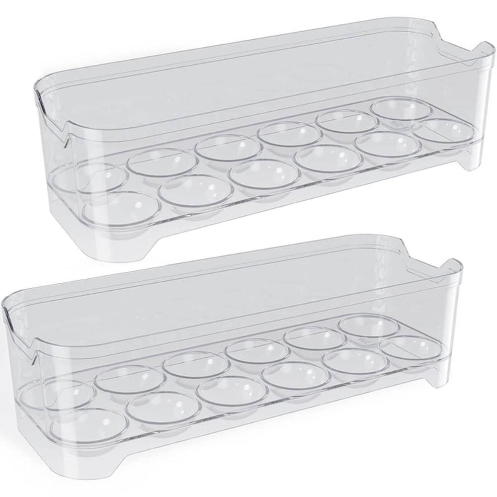 Kit 2 Organizadores de Geladeira Porta Ovos 12un 28x10x7,5cm