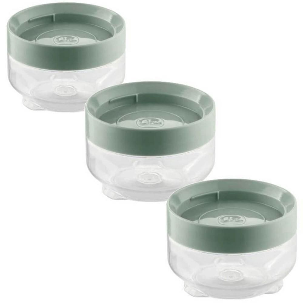 Kit 3 Porta Mantimentos UZ Empilhável 300ML Organizador com