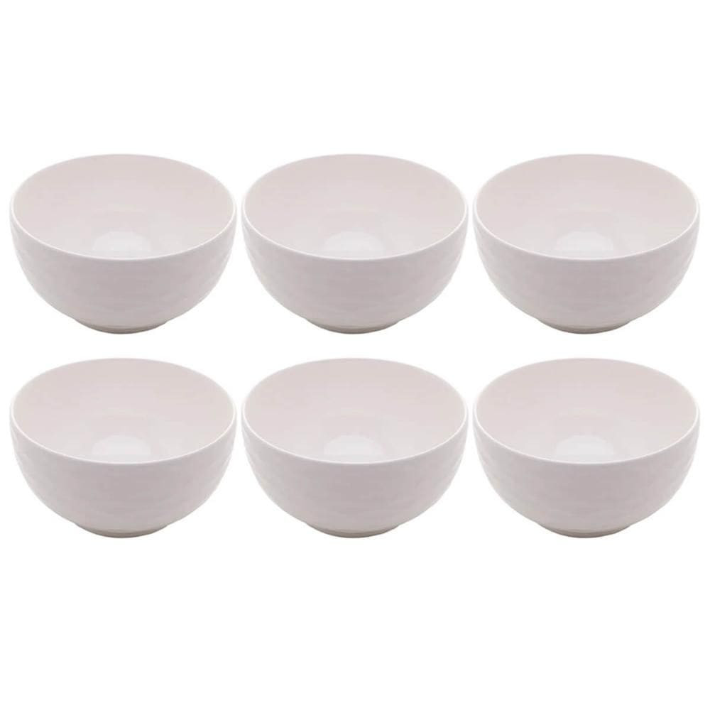 6 Tigelas de Porcelana Brancas Lyor 400ml Bowls Açaí Sobreme