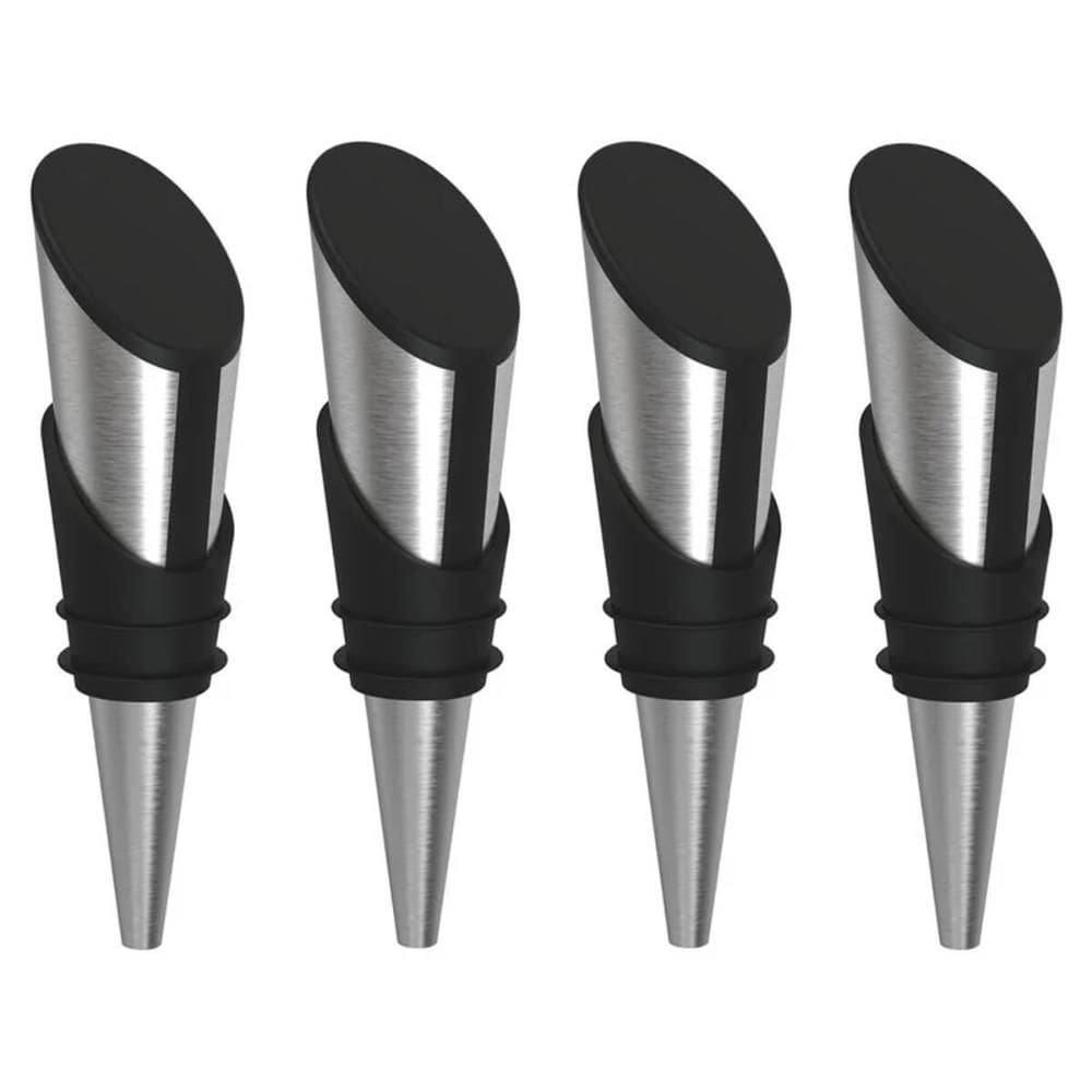 4 Tampas para Garrafa de Vinho Inox Nylon Silicone Tramontin